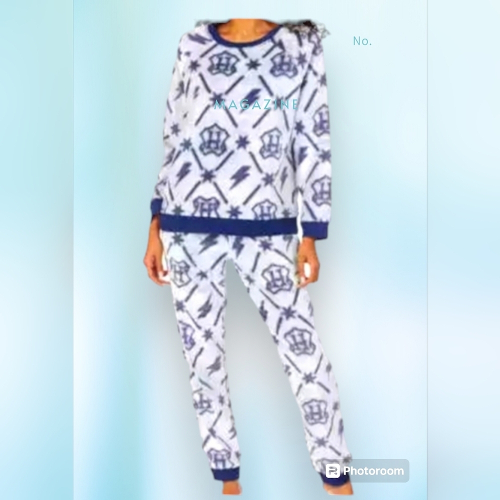 Fleece Long-sleeve Women's Cozy Jogger Set Harry Potter Wizard World Size Small